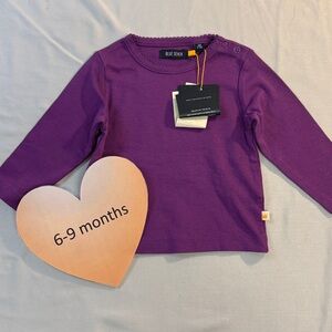 Blue Seven - long sleeve purple tee -  Size 6-9 months